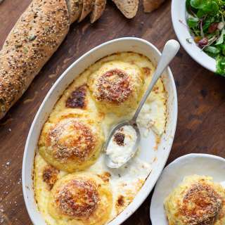 Twice-baked cheese souffle
