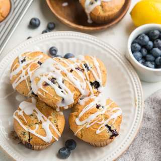 Low-Carb Lemon Poppy Seed Blueberry Muffins