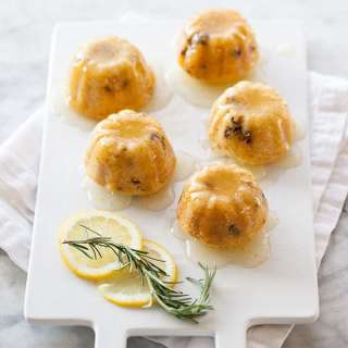 Lemon and Cherry Mini Bundt Cakes