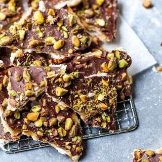 Dark Chocolate Pistachio Toffee