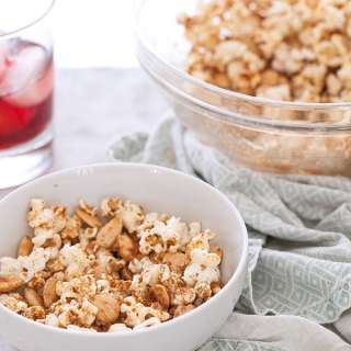 Sweet and Spicy Popcorn with Marcona Almonds