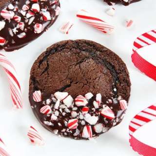 Chocolate Peppermint Ganache Cookies