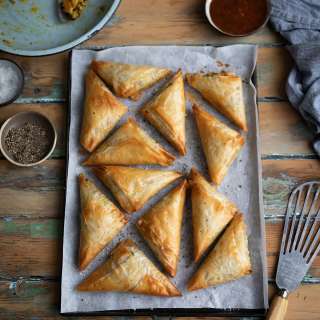 South African bobotie phyllo pies