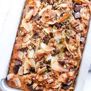 German Chocolate Banana Bread