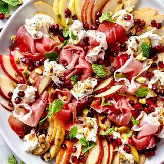 Burrata Salad with Pear and Prosciutto