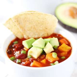Slow Cooker Vegan Sweet Potato Chili