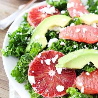 Kale Salad with Citrus, Avocado, and Feta