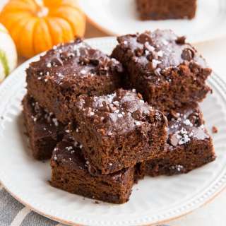Flourless Rolled Oat Pumpkin Brownies