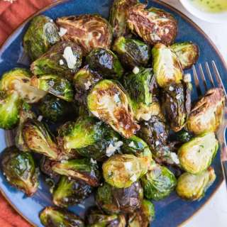 Air Fryer Garlic Butter Brussel Sprouts