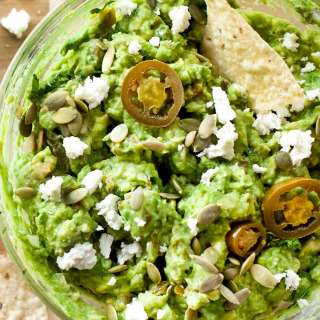 Guacamole with Roasted Garlic and Pickled Jalapeño