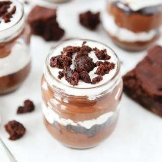 Chocolate Mousse Brownie Trifles