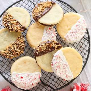 Chocolate Dipped Almond Cookies