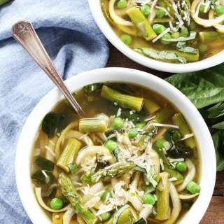 Spring Vegetable Zucchini Noodle Soup