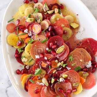 Beet, Carrot and Pomegranate Salad