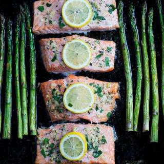Sheet Pan Salmon with Asparagus