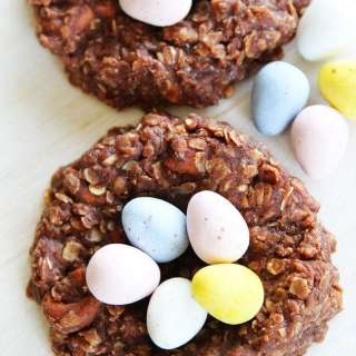 No-Bake Chocolate Peanut Butter Nest Cookies