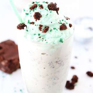 Chocolate Mint Brownie Milkshake