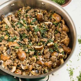30-Minute Ground Beef and Mushroom Skillet