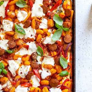 Sheet Pan Sausage Gnocchi