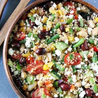 Mediterranean Three Bean Quinoa Salad