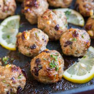 Mediterranean Baked Turkey Meatballs