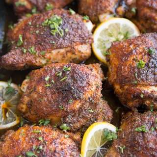 Baked Blackened Chicken Thighs