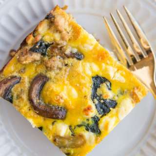 Sausage and Mushroom Breakfast Casserole