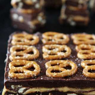 Salted Caramel Pretzel Fudge