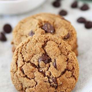 Flourless Almond Butter Chocolate Chip Cookies
