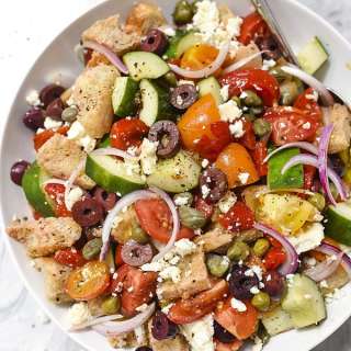 Greek-Style Panzanella Bread Salad Recipe