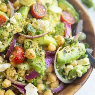 Chickpea Avocado Cucumber Salad