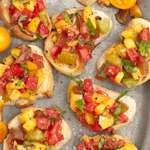 Peach and Tomato Bruschetta