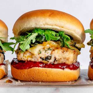 Chicken Sliders with Pasilla Peppers and Chipotle Ketchup