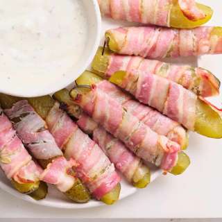 Bacon-Wrapped Pickles