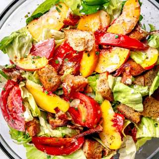 BLT Salad with Peaches