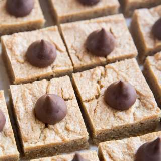 Gluten-Free Peanut Butter Blossom Cookie Bars