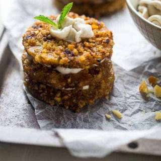 Coconut Whipped Cream And Macadamia Grilled Pineapple Stacks