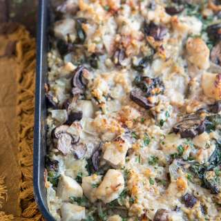 Creamy Chicken Mushroom Brown Rice Casserole
