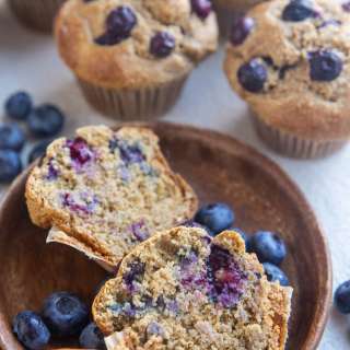 Healthy Blueberry Banana Oatmeal Muffins