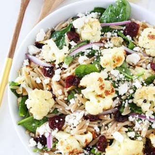 Roasted Cauliflower, Feta, and Orzo Salad