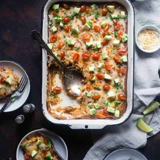 Chicken Enchilada Casserole With Cauliflower