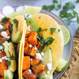 Sweet Potato and Black Bean Vegetarian Tacos