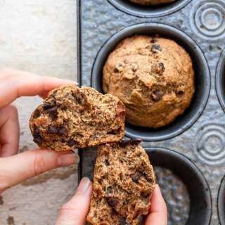 Healthy Chocolate Chip Banana Muffins