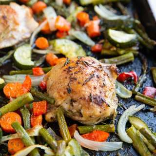 Lemon Garlic Rosemary Sheet Pan Chicken and Vegetables