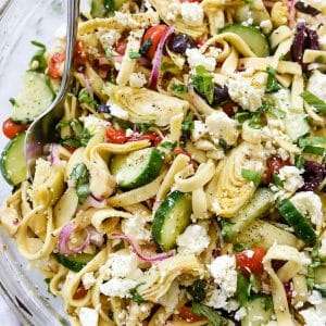 30 Healthy Potluck Salads | Greek Pasta Salad