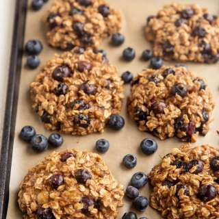 Healthy Blueberry Oatmeal Cookies
