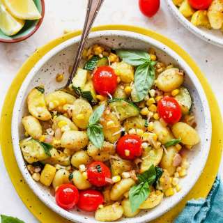 Butter Parmesan Gnocchi with Squash, Corn & Tomatoes