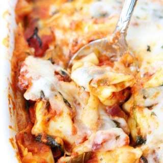 Easy Cheesy Baked Tortellini