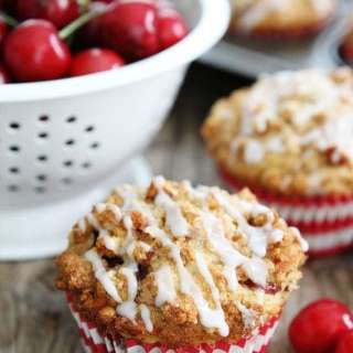 Cherry Almond Streusel Muffins