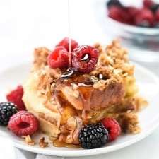 Coconut Baked French Toast with Oatmeal Crumble